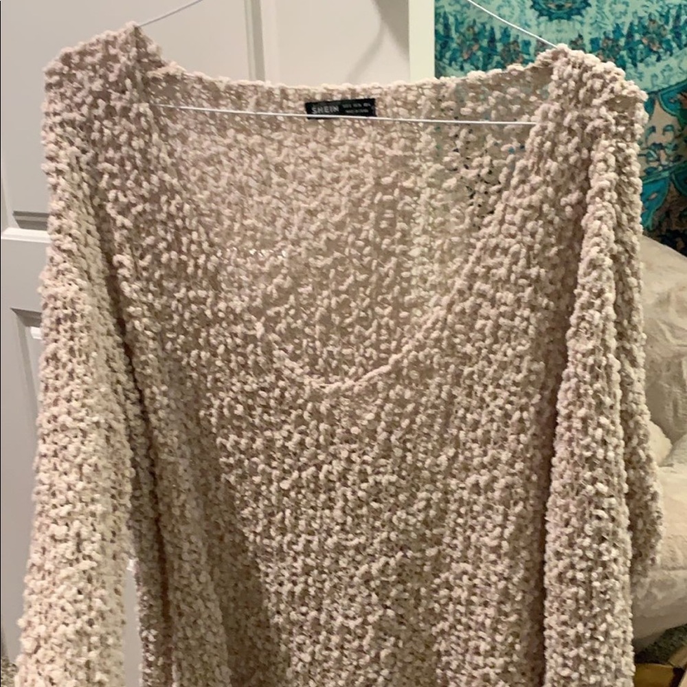 oversized popcorn sweater